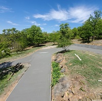 Large walkway and driveway that has been freshly poured with concrete
