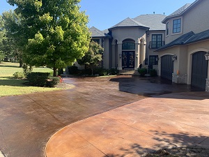 Stained driveway
